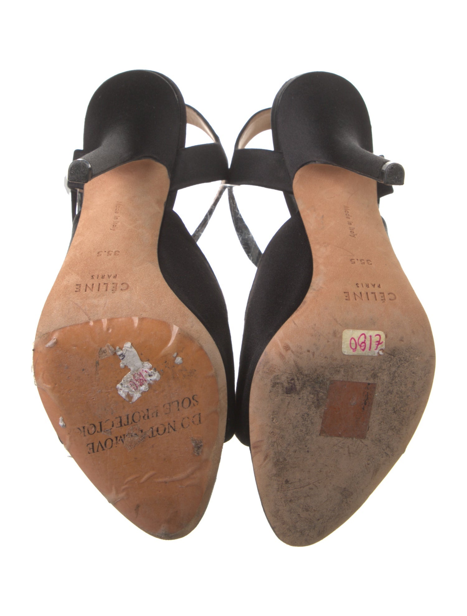 Celine Satin Slingback Sandals