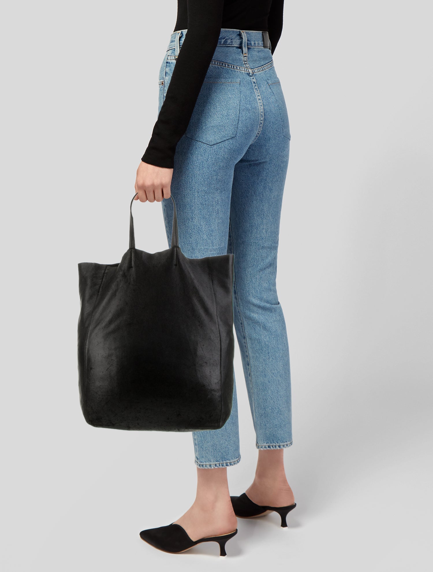 Celine Leather Vertical Cabas Vintage