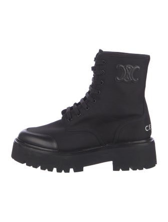 Celine Canvas Combat Boots