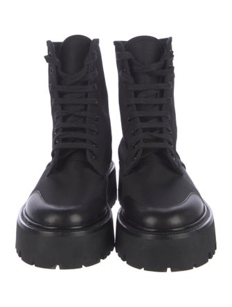 Celine Canvas Combat Boots