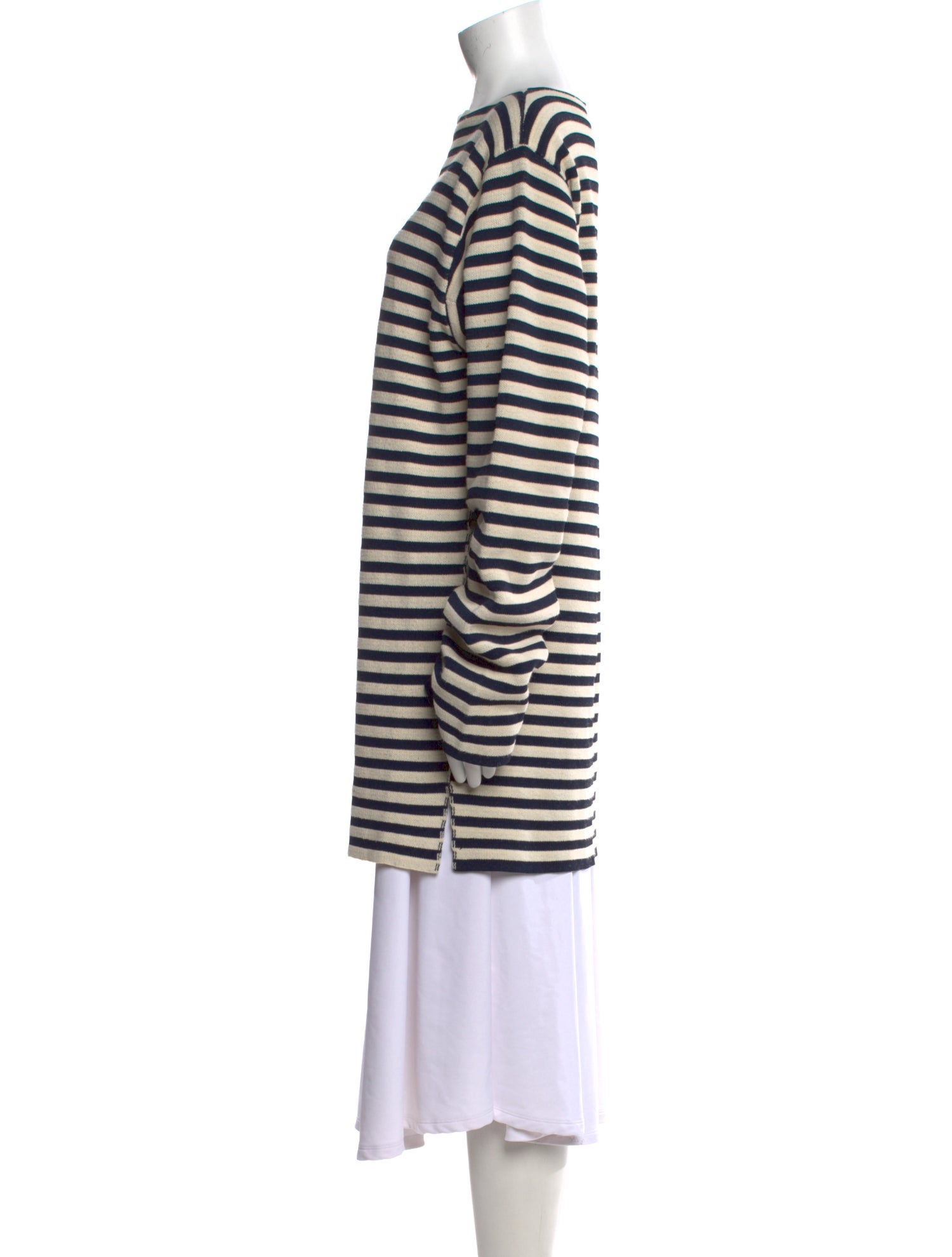 Celine Striped Bateau Neckline Tunic