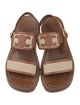 Celine Leather Colorblock Pattern Sandals