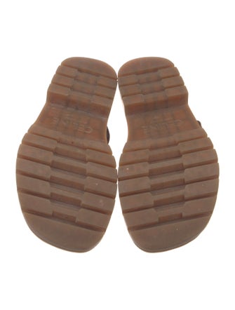 Celine Leather Colorblock Pattern Sandals