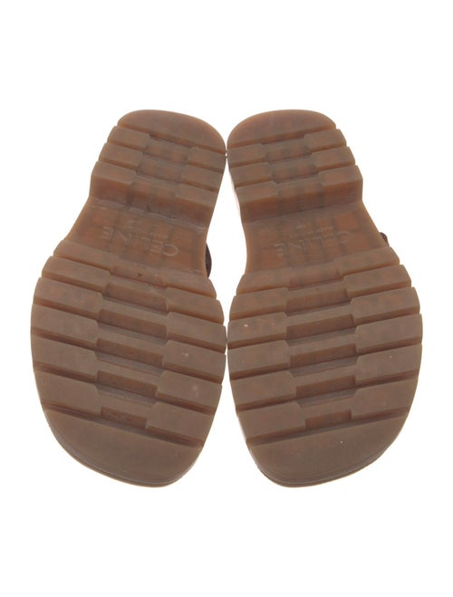 Celine Leather Colorblock Pattern Sandals