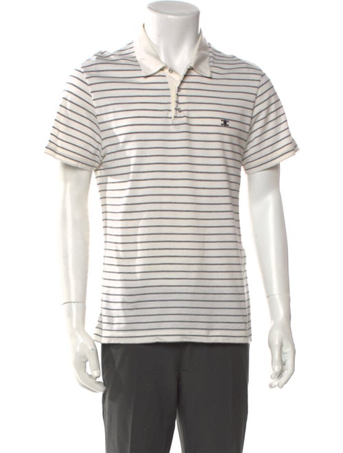 Celine Striped Collar Polo Shirt