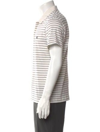 Celine Striped Collar Polo Shirt