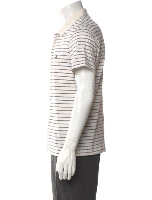 Celine Striped Collar Polo Shirt