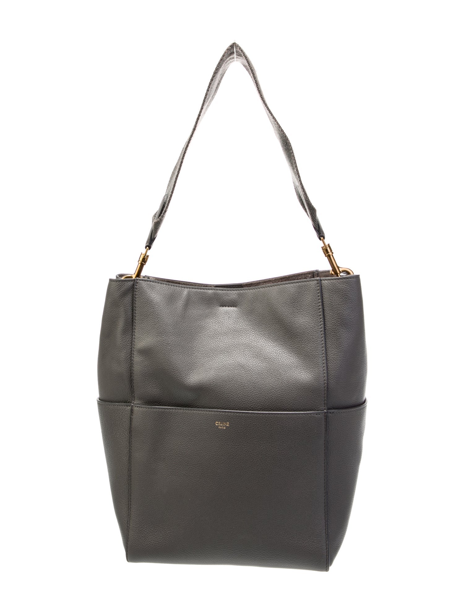 Celine Leather Seau Sangle