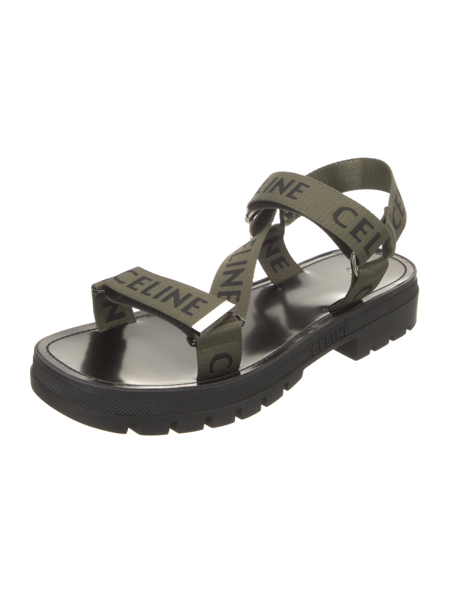 Celine Canvas Printed Sandals