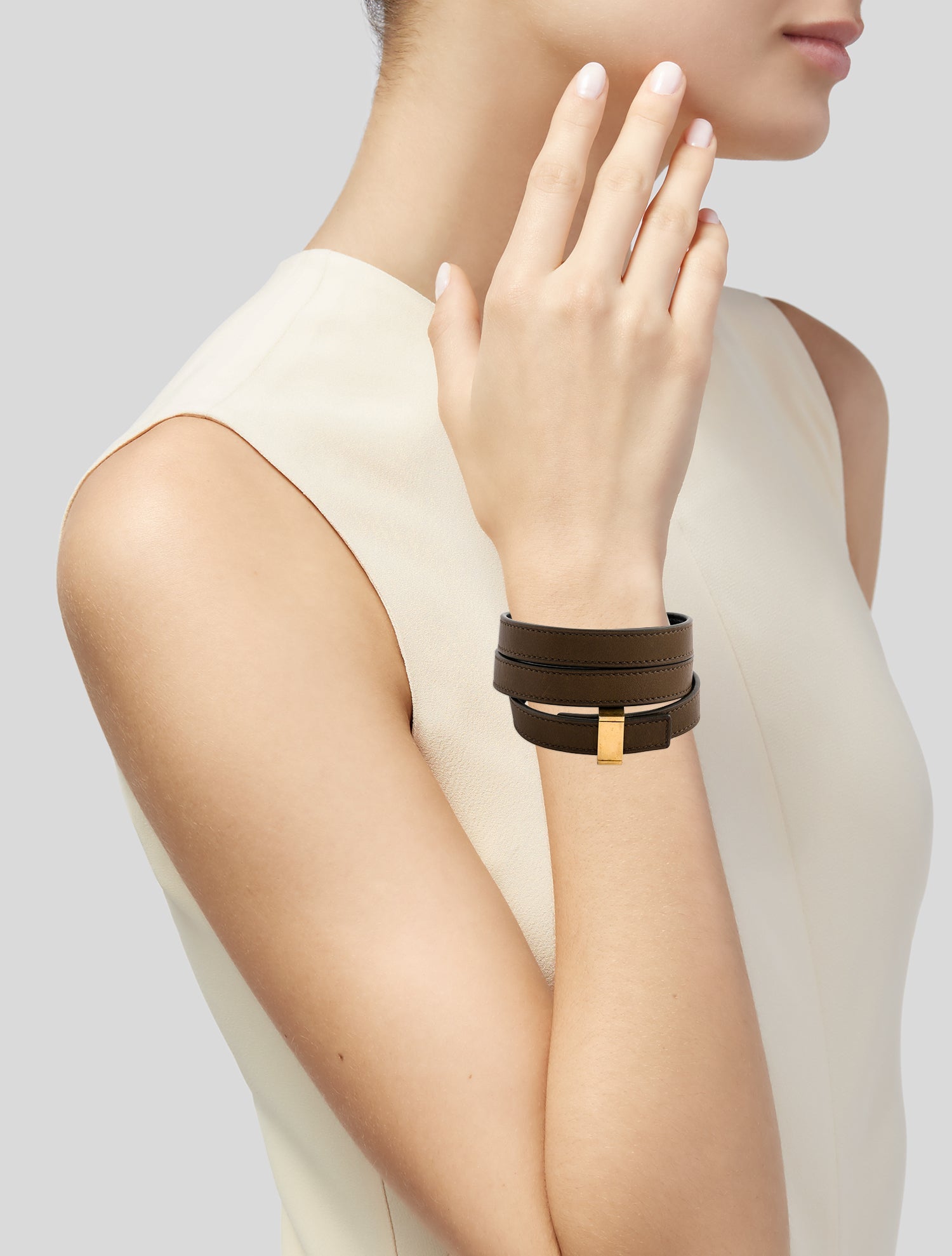 Celine Leather Wrap Bracelet