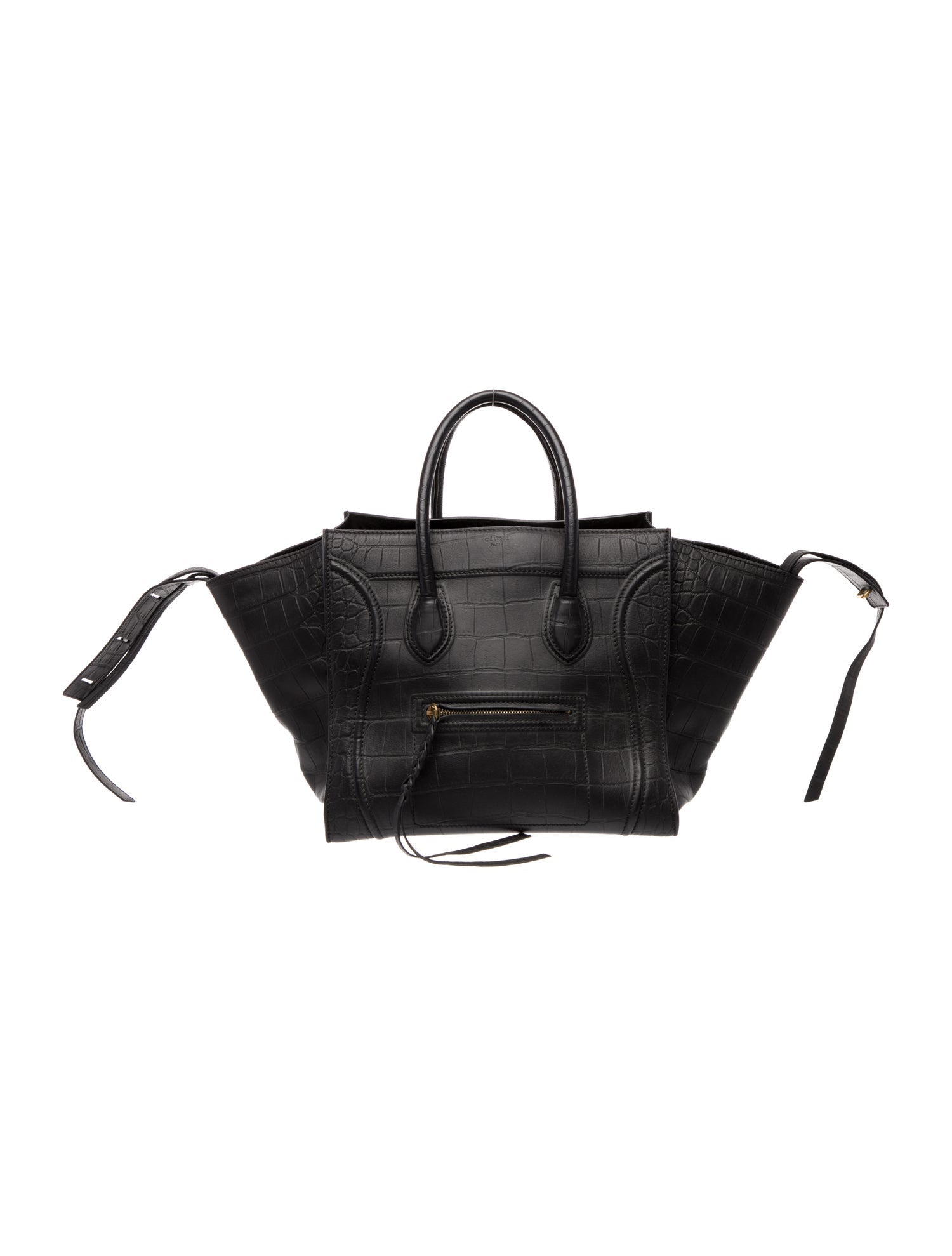 Celine Embossed Leather Luggage Phantom Medium