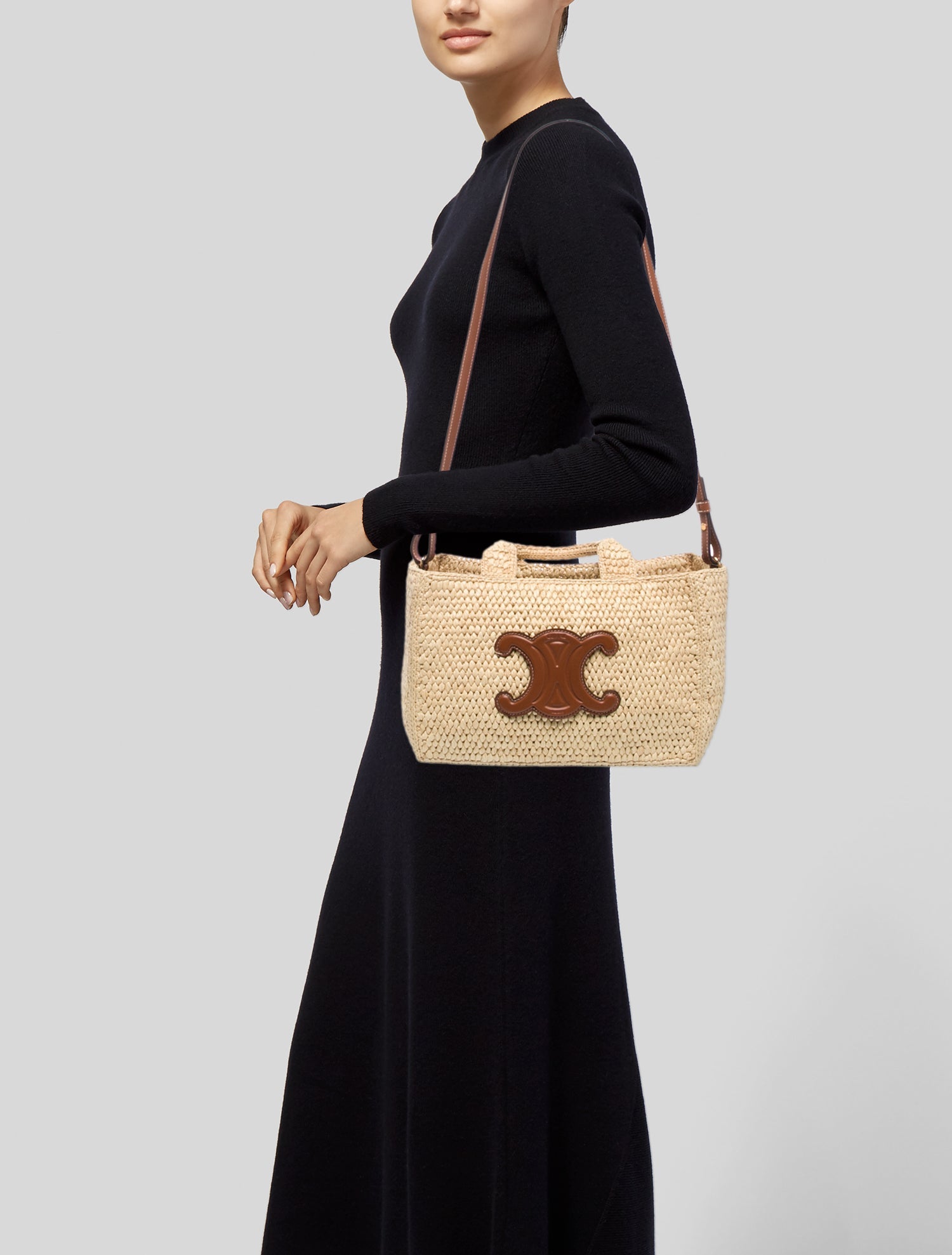 Celine Raffia Cabas Thais Small