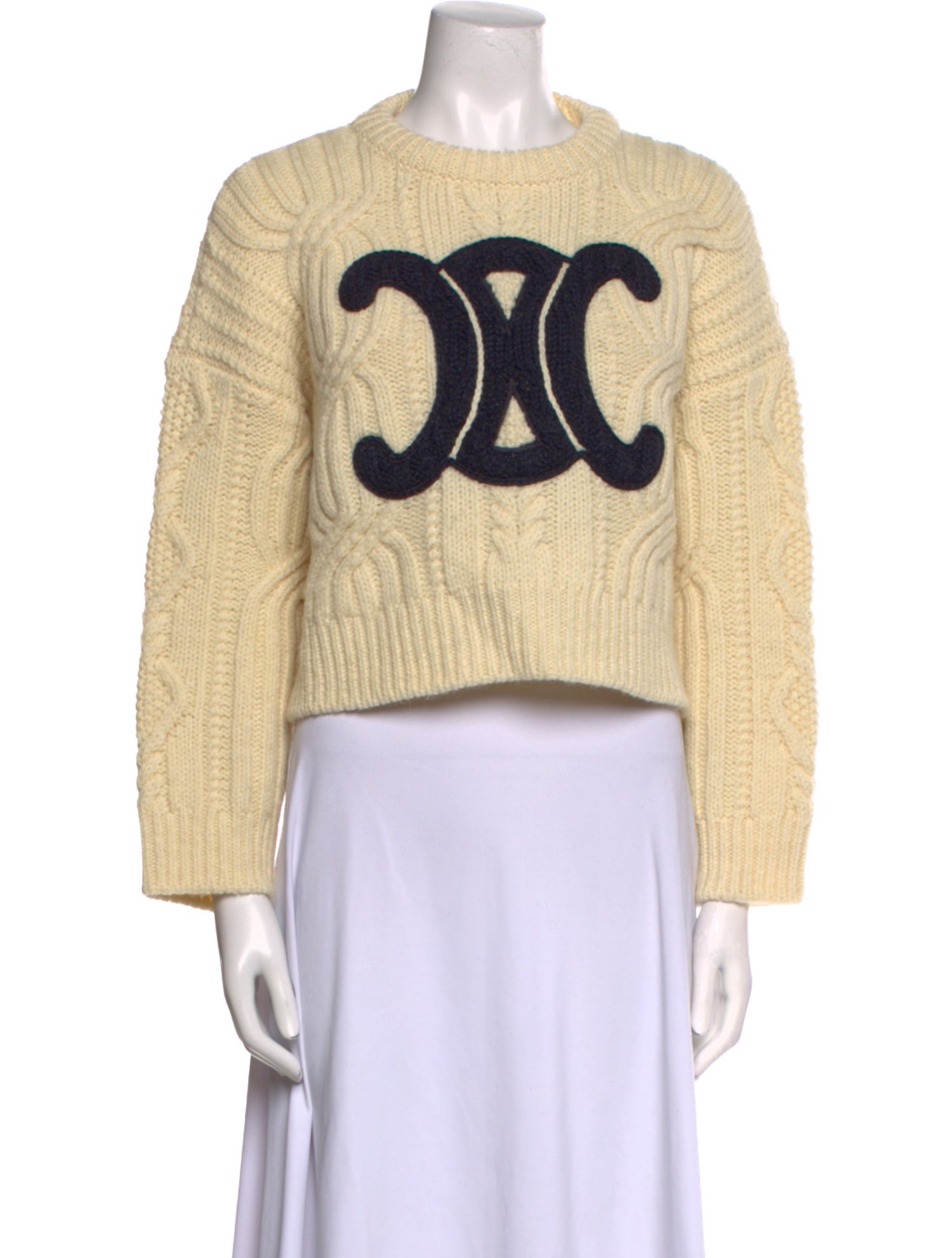 Celine Wool Graphic Print Sweater