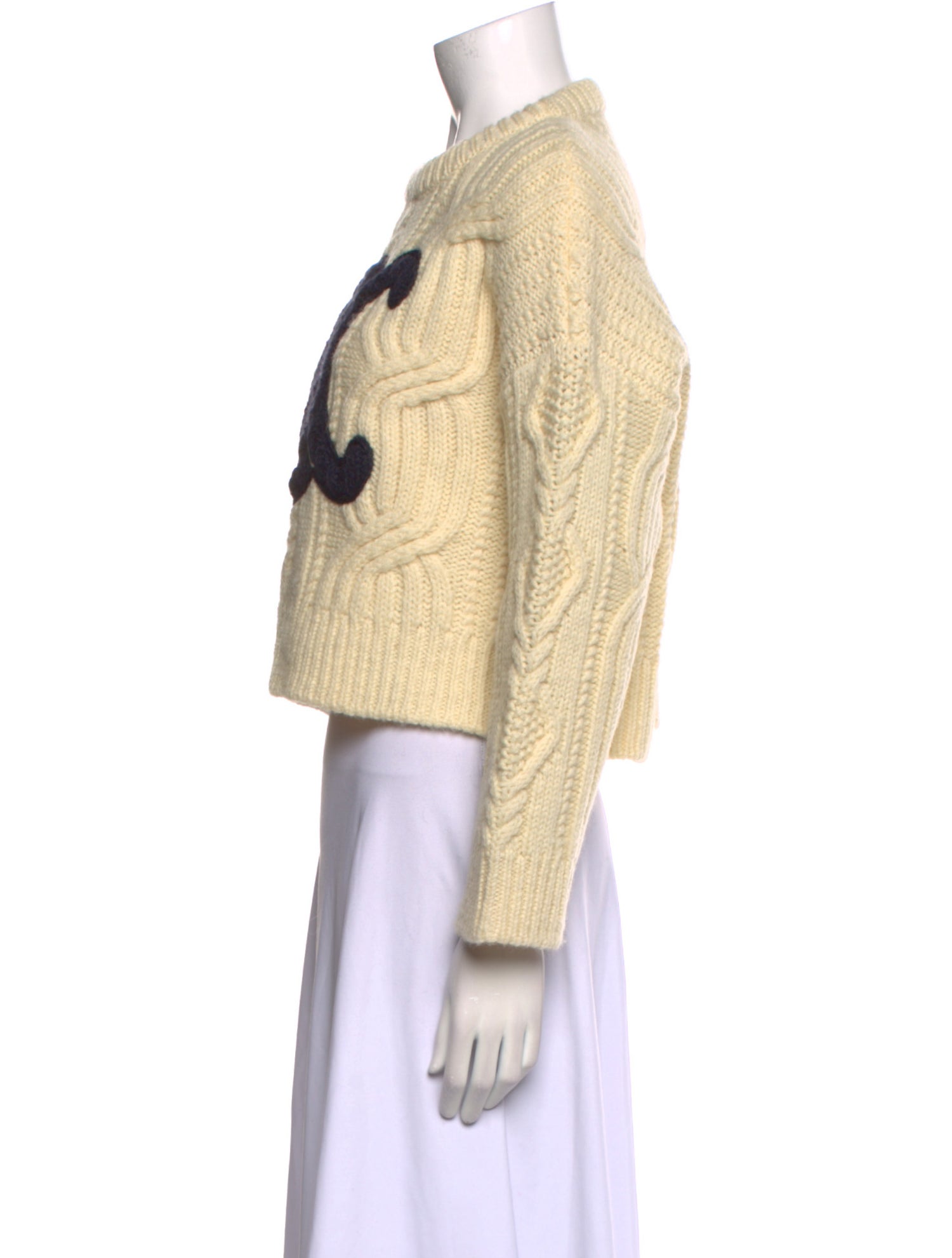 Celine Wool Graphic Print Sweater