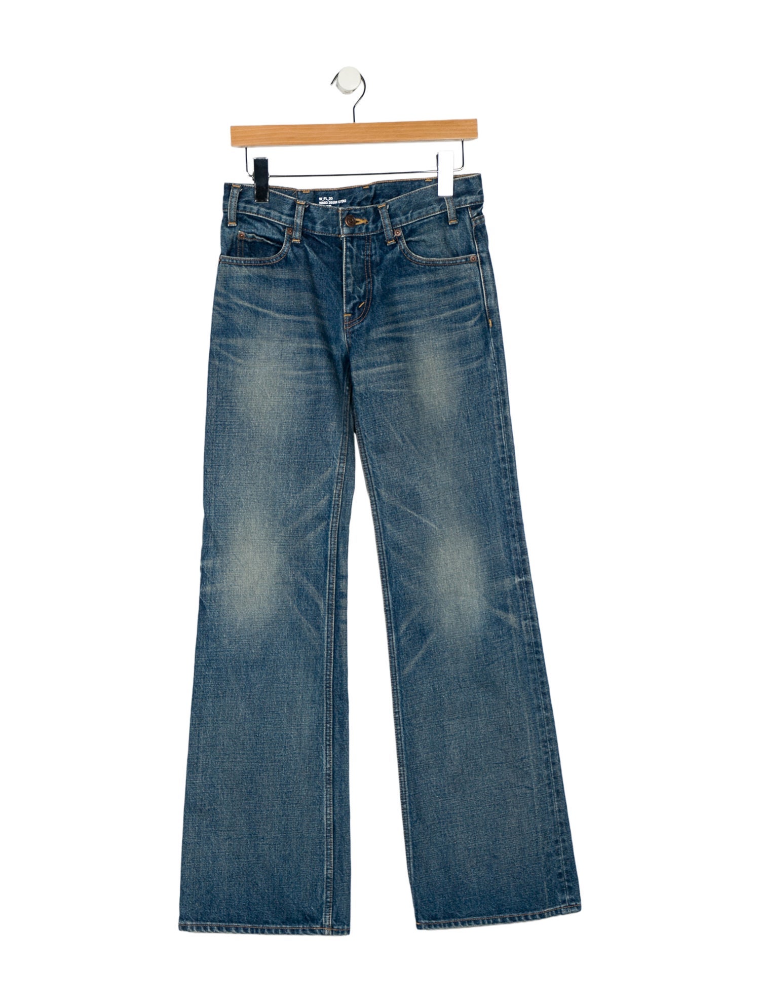 Celine Mid-Rise Wide Leg Jeans