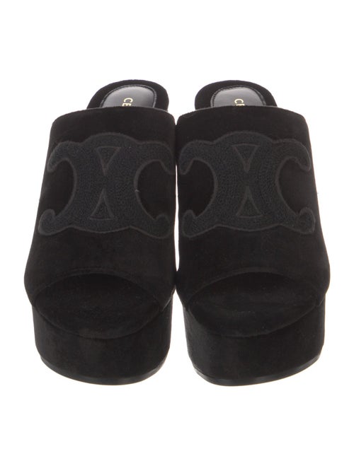 Celine Velvet Embroidered Accent Slides