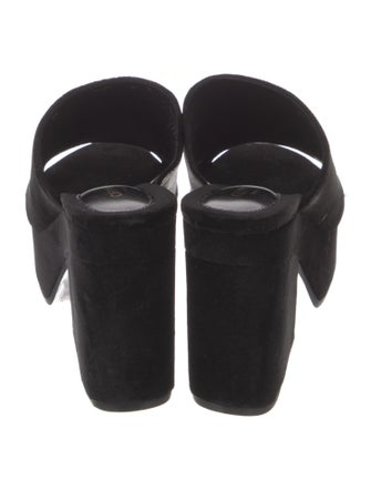 Celine Velvet Embroidered Accent Slides