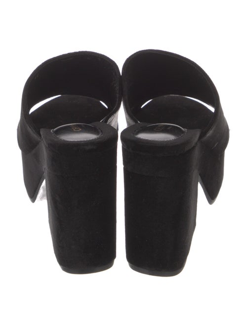 Celine Velvet Embroidered Accent Slides