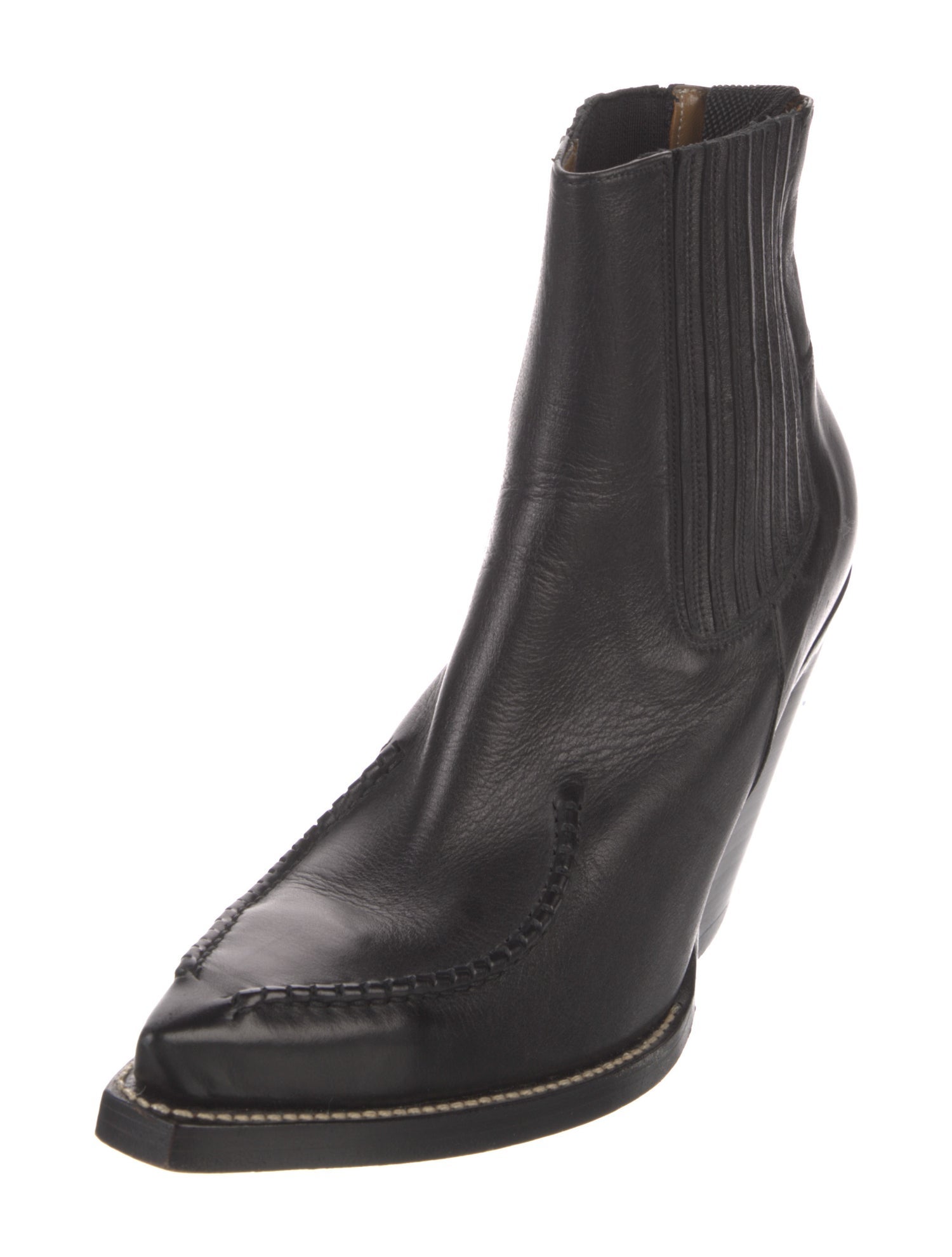 Celine Leather Western Boots