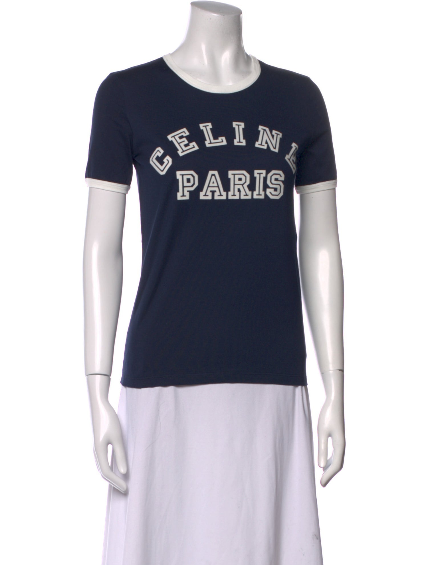 Celine Graphic Print Crew Neck T-Shirt