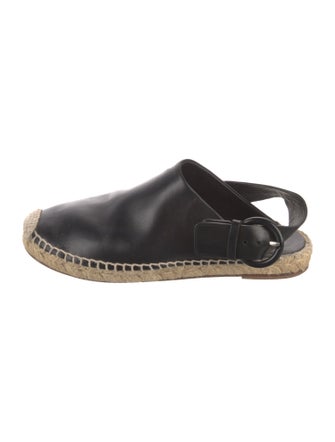 Celine Leather Whipstitch Trim Espadrilles