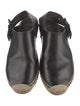 Celine Leather Whipstitch Trim Espadrilles