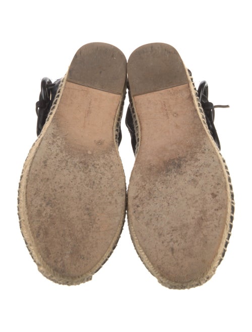 Celine Leather Whipstitch Trim Espadrilles