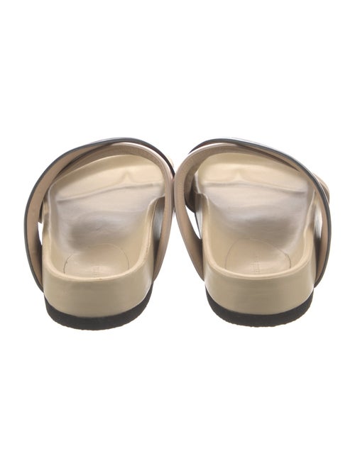 Celine Patent Leather Colorblock Pattern Slides