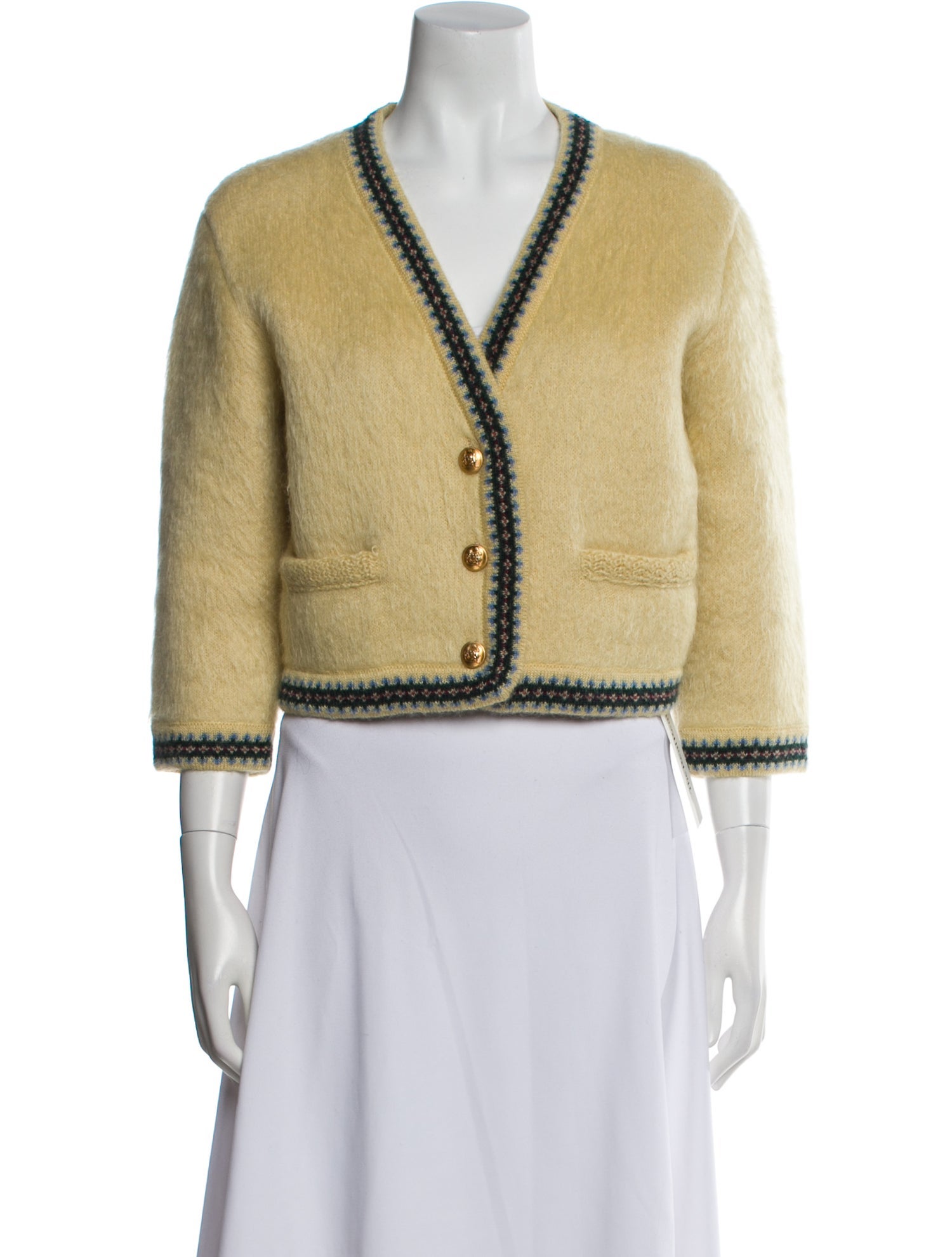 Celine Mohair V-Neck Sweater