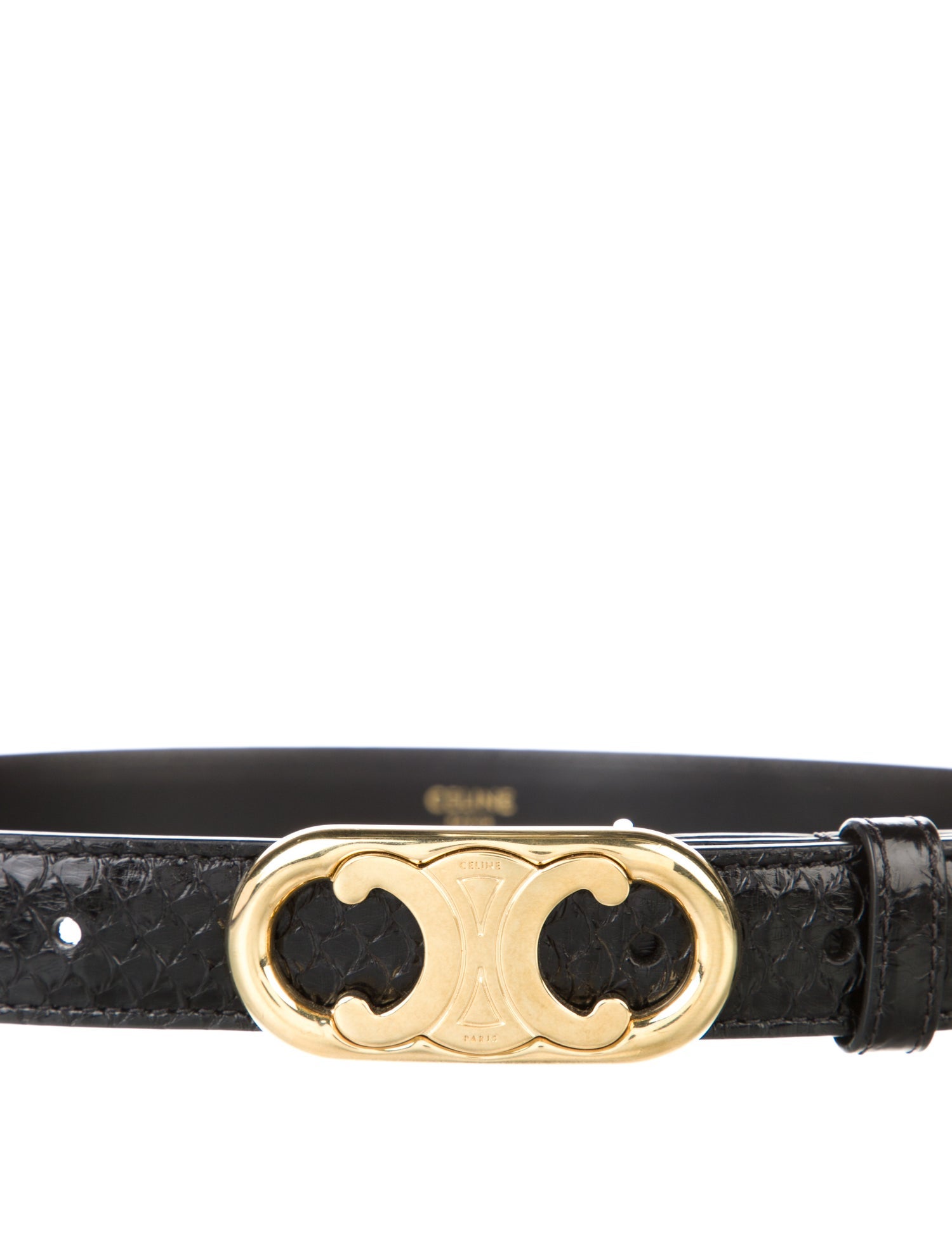 Celine Skinny Leather Belt