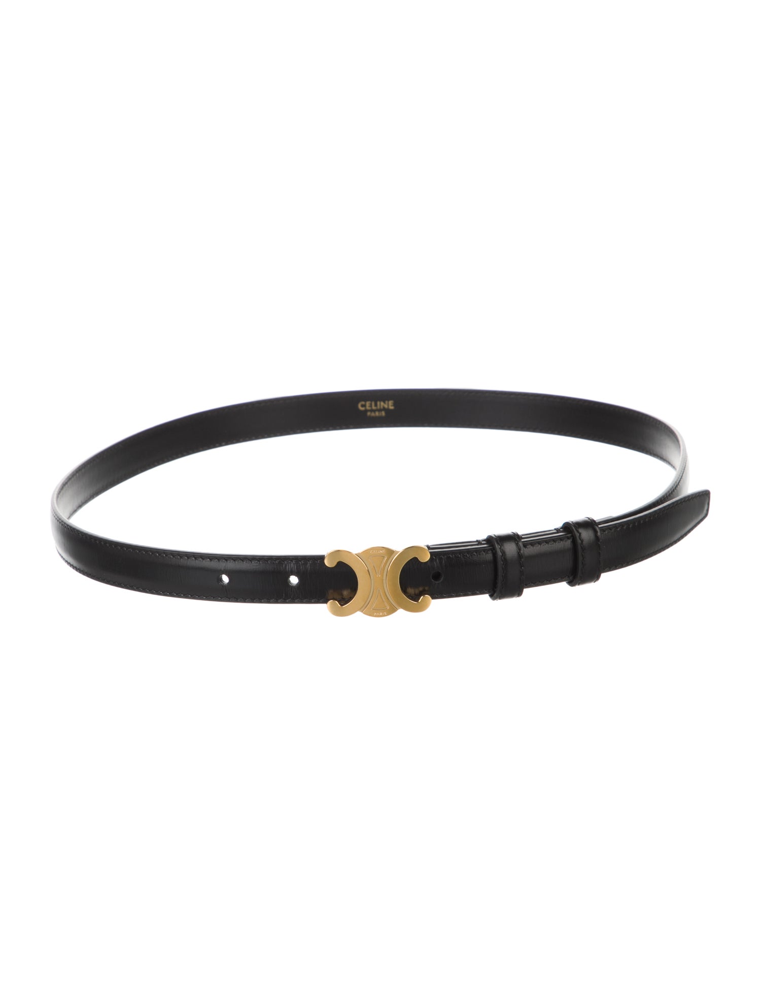 Celine Skinny Leather Waist Belt
