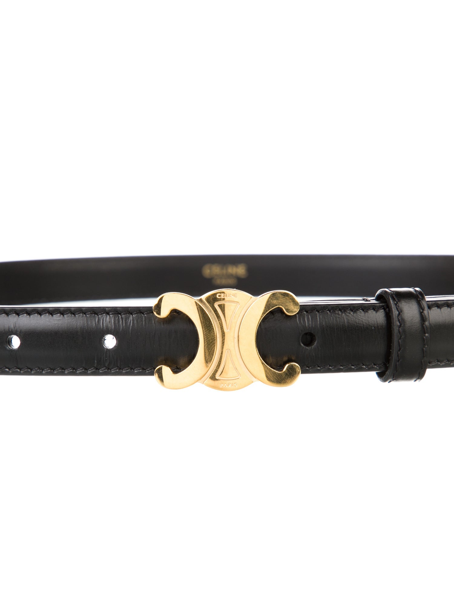 Celine Skinny Leather Waist Belt