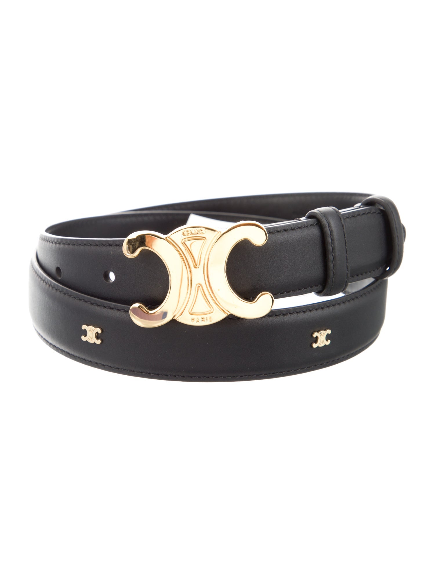 Celine Skinny Leather Belt