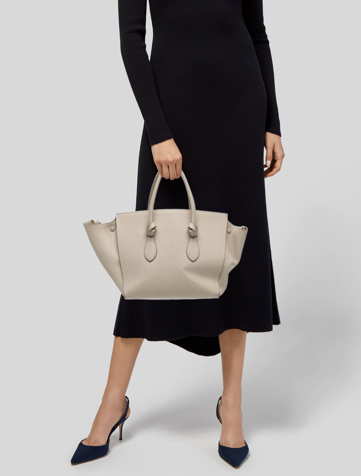 Celine Leather Tie Tote Medium