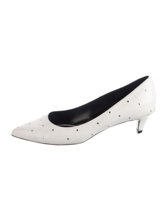 Celine Patent Leather Studded Accents Slingback Pumps