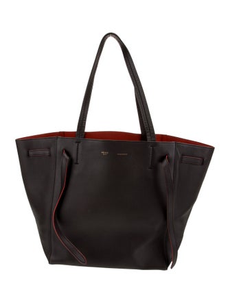 Celine Leather Cabas Tote Bag