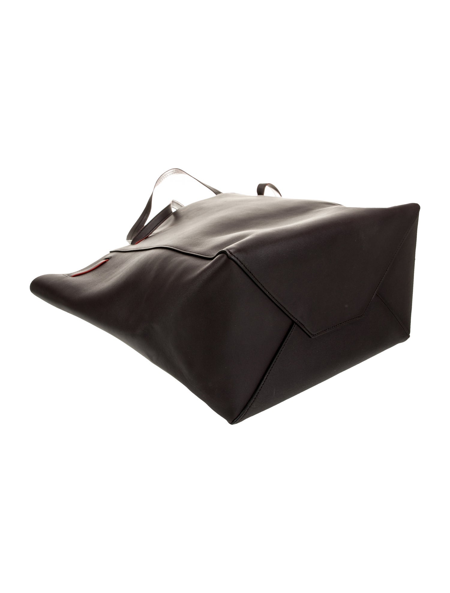 Celine Leather Cabas Tote Bag