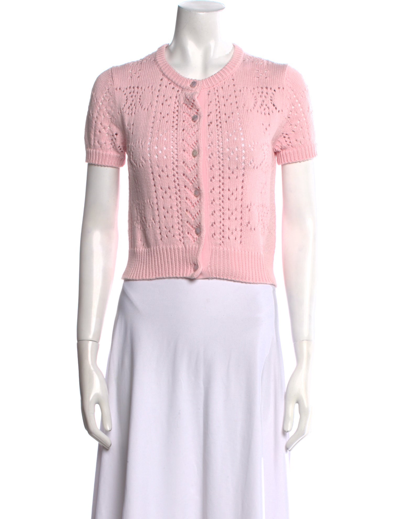 Celine Crochet Crew Neck Sweater