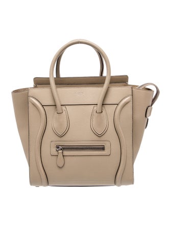 Celine Leather Luggage Tote Micro