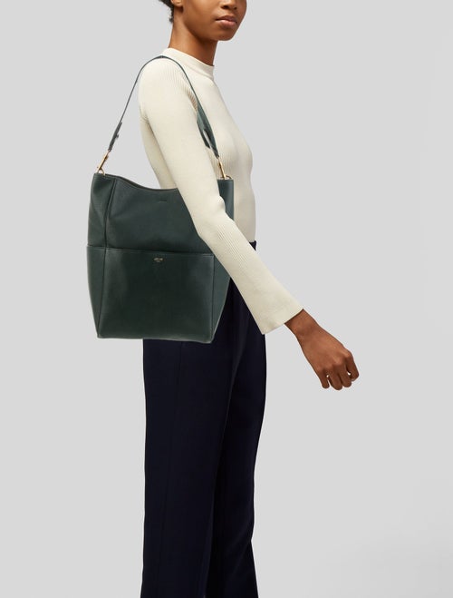 Celine Leather Seau Sangle