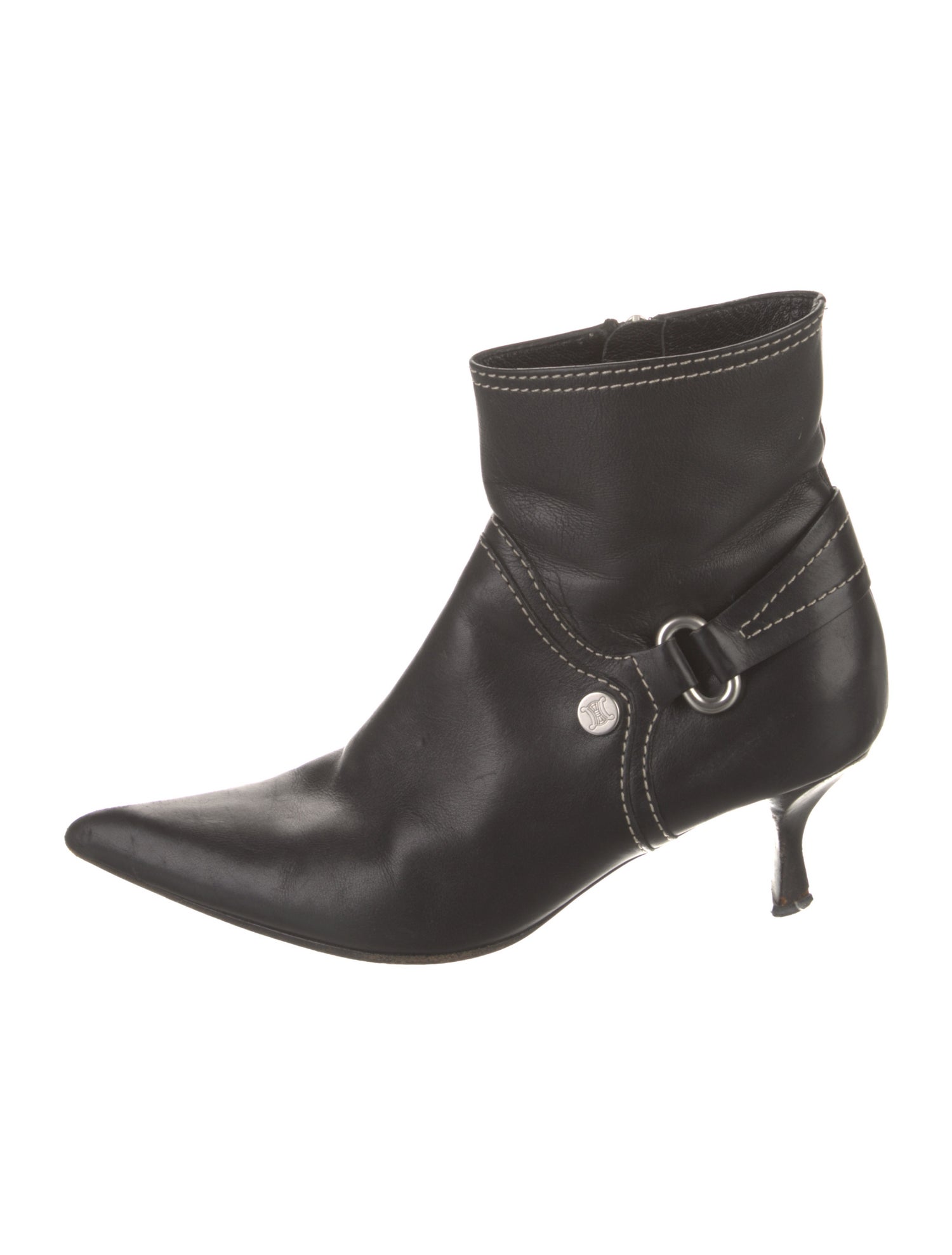 Celine Leather Moto Boots