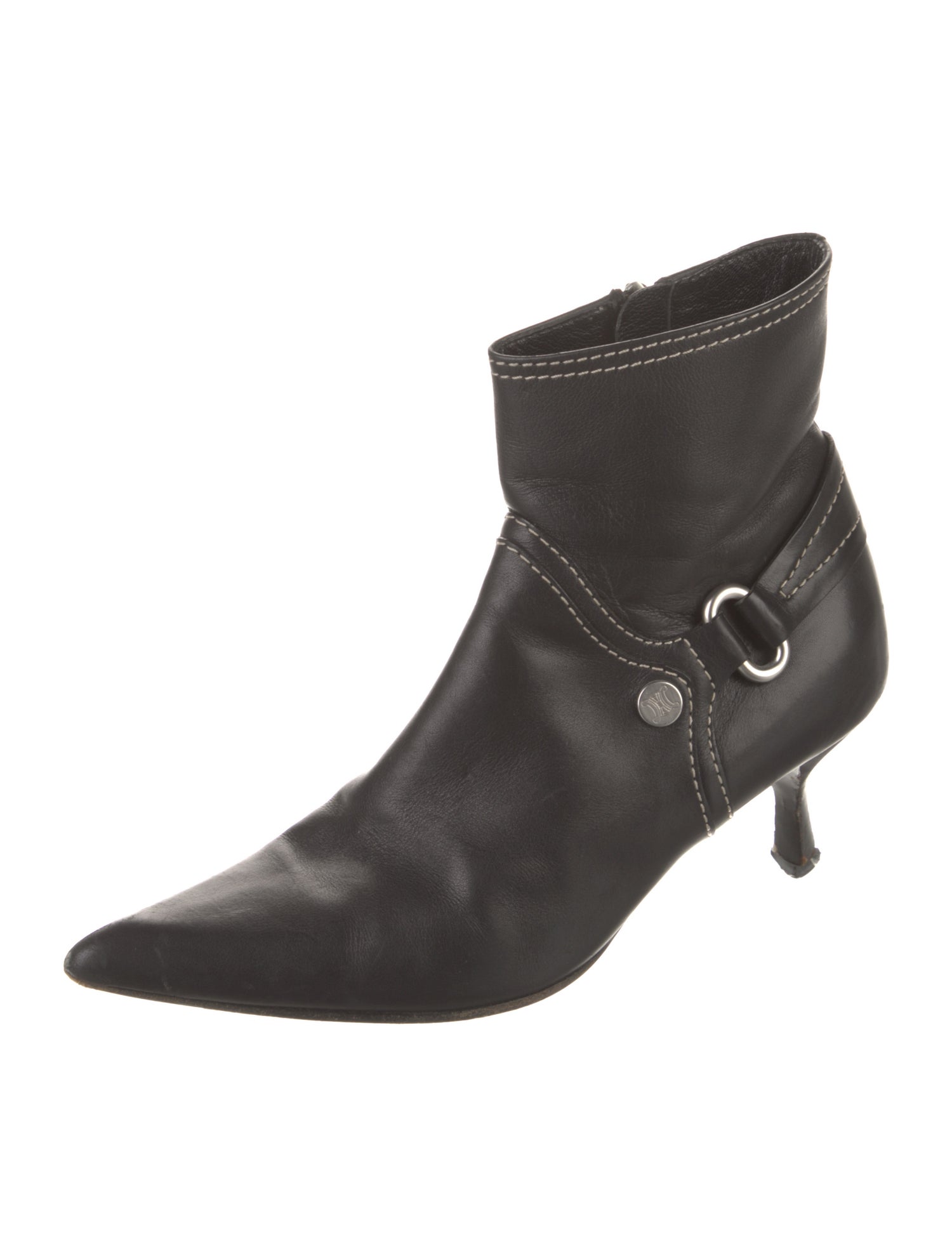 Celine Leather Moto Boots