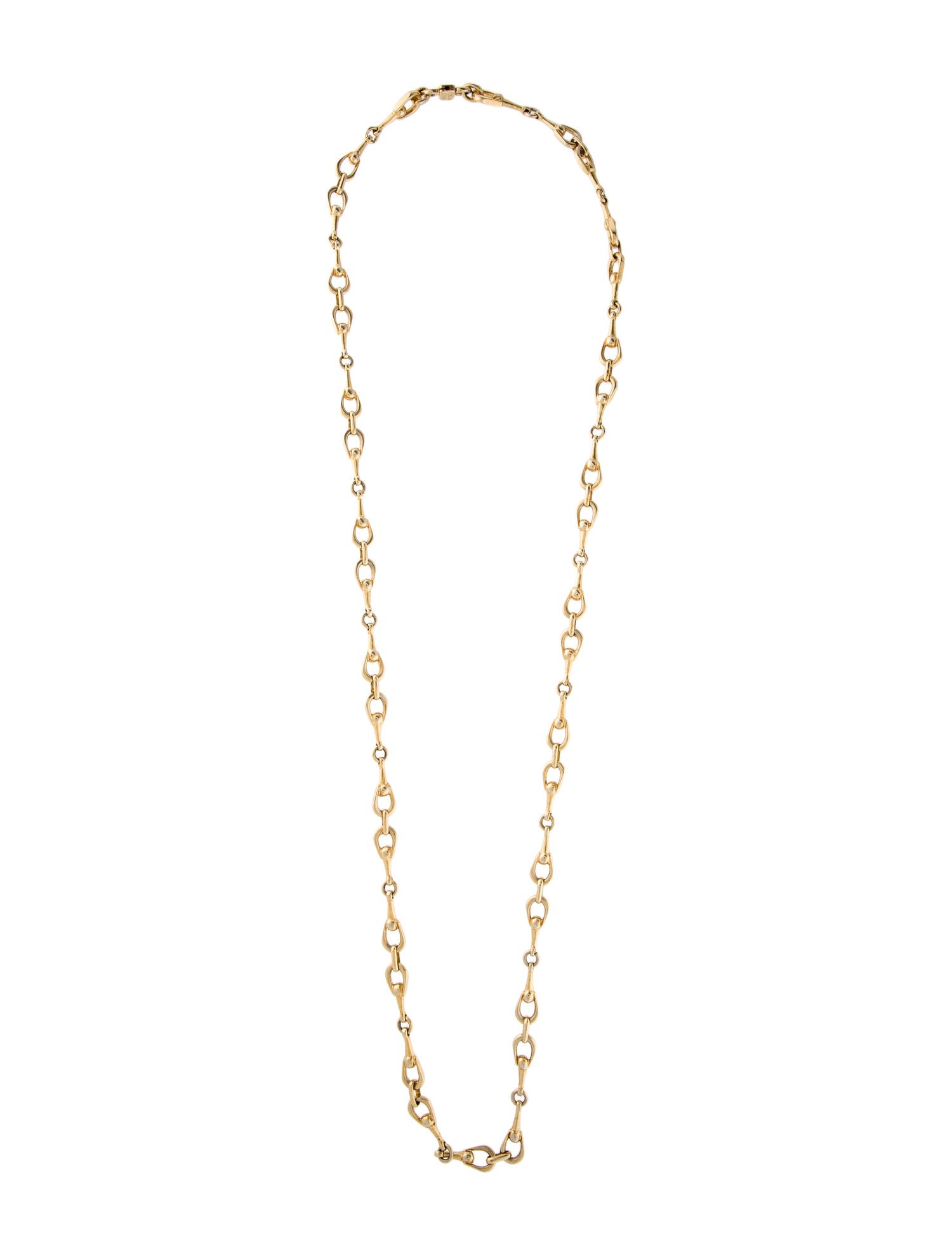 Celine Vintage Horsebit Chain Station Necklace