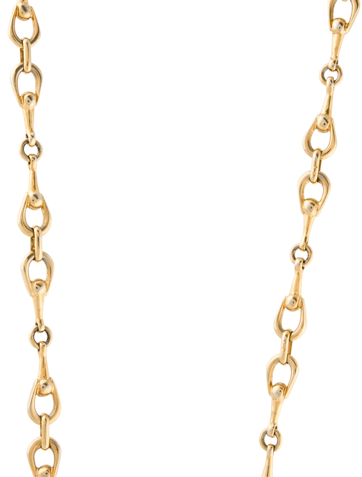 Celine Vintage Horsebit Chain Station Necklace