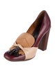 Celine Leather Colorblock Pattern Pumps