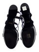 Celine Leather Printed T-Strap Sandals