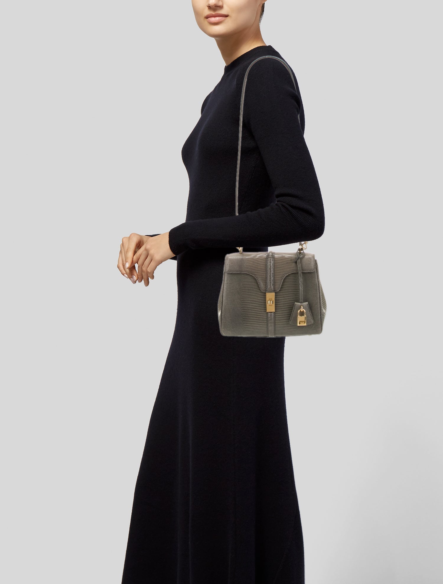 Celine Lizard Top Handle Bag Small