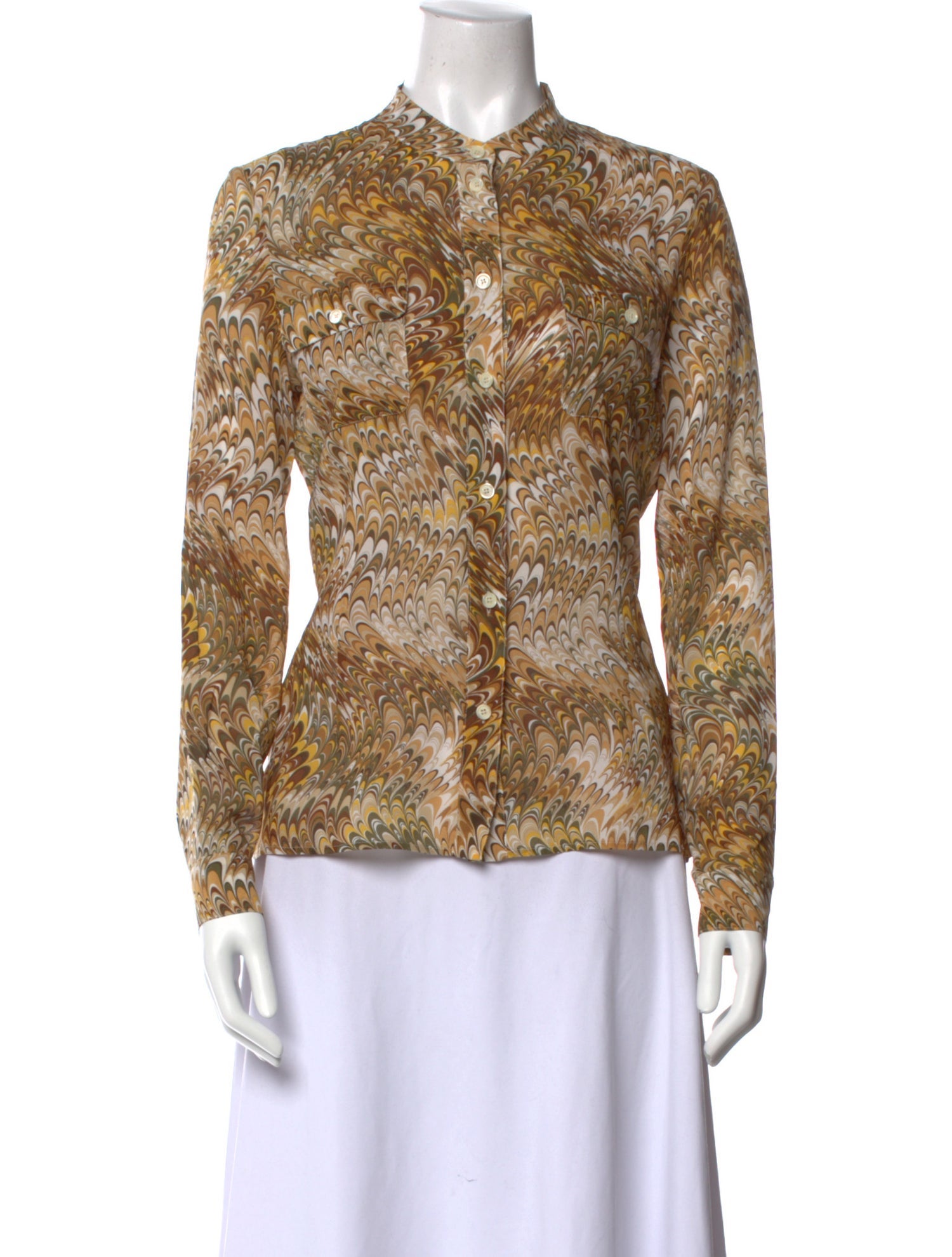 Celine 2003 Silk Button-Up Top