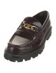 Celine Leather Fringe Trim Accent Loafers
