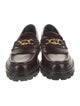 Celine Leather Fringe Trim Accent Loafers